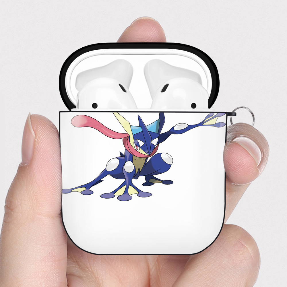 （画像用） ポケットモンスター Pokémon AirPods 第2世代保護ケース ハードシェル ブラック 耐衝撃・防指紋・カラビナ付き