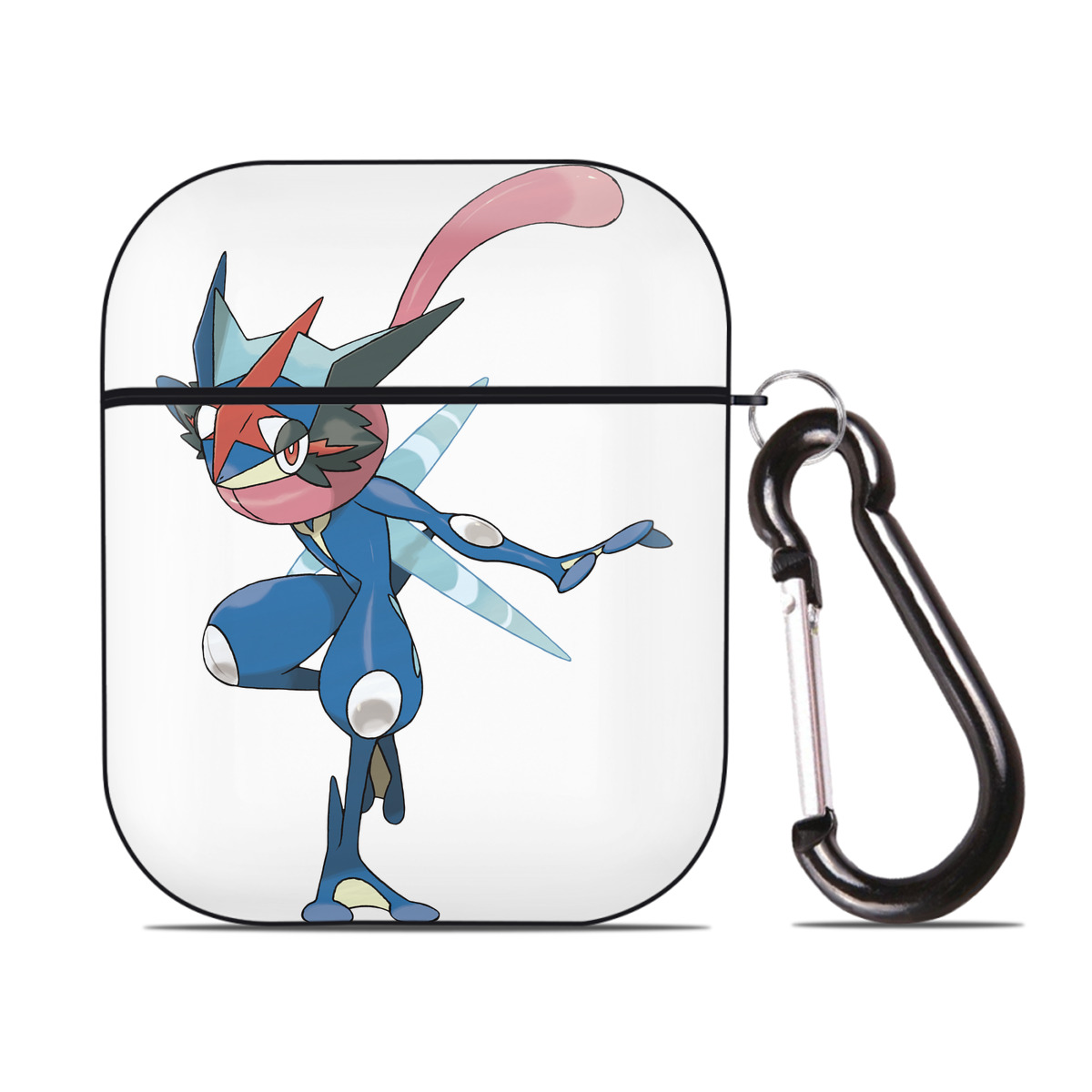 （画像用） ポケットモンスター Pokémon AirPods 第2世代保護ケース ハードシェル ブラック 耐衝撃・防指紋・カラビナ付き