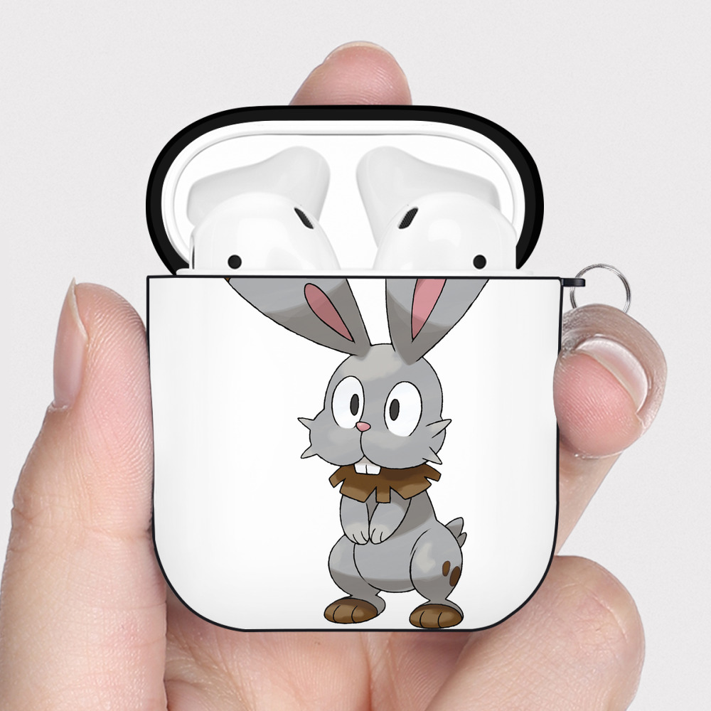 （画像用） ポケットモンスター Pokémon AirPods 第2世代保護ケース ハードシェル ブラック 耐衝撃・防指紋・カラビナ付き