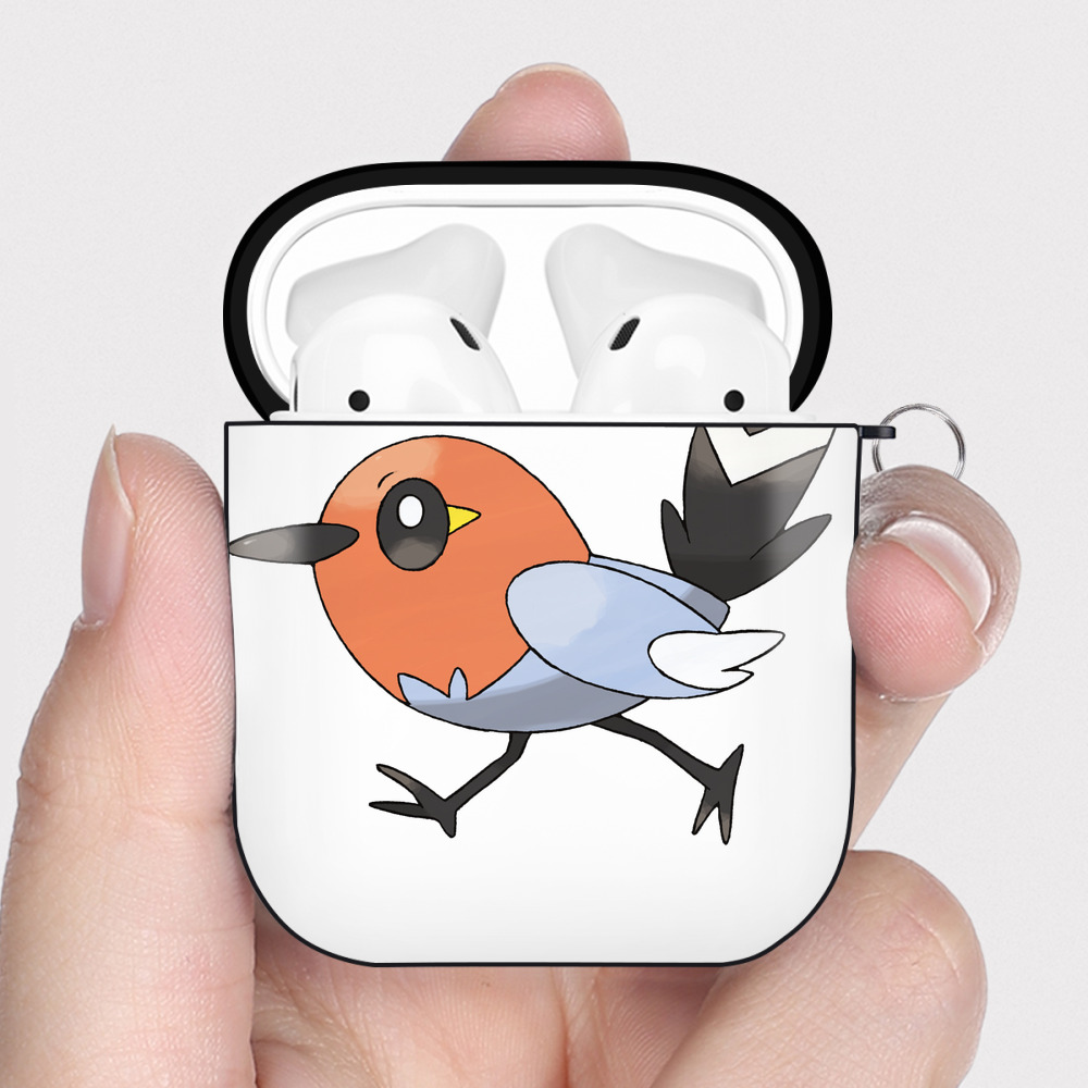 （画像用） ポケットモンスター Pokémon AirPods 第2世代保護ケース ハードシェル ブラック 耐衝撃・防指紋・カラビナ付き