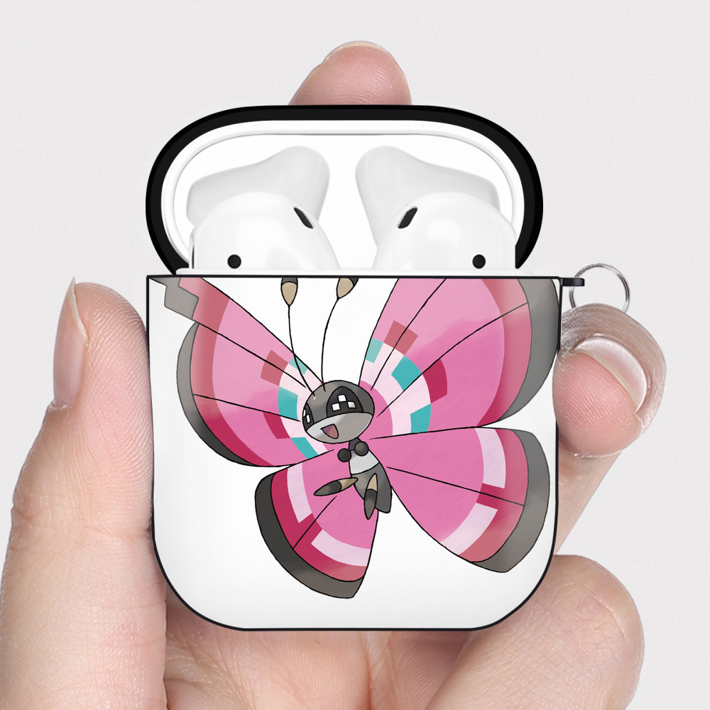 （画像用） ポケットモンスター Pokémon AirPods 第2世代保護ケース ハードシェル ブラック 耐衝撃・防指紋・カラビナ付き