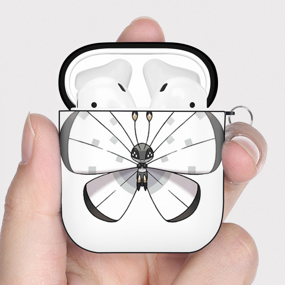 （画像用） ポケットモンスター Pokémon AirPods 第2世代保護ケース ハードシェル ブラック 耐衝撃・防指紋・カラビナ付き