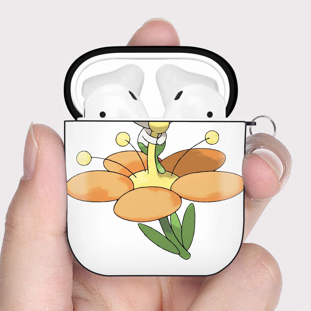 （画像用） ポケットモンスター Pokémon AirPods 第2世代保護ケース ハードシェル ブラック 耐衝撃・防指紋・カラビナ付き