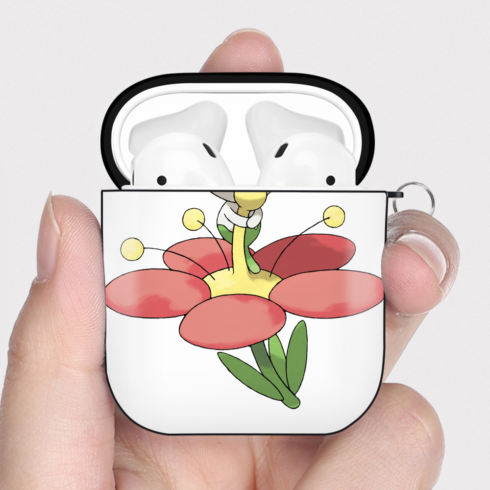 （画像用） ポケットモンスター Pokémon AirPods 第2世代保護ケース ハードシェル ブラック 耐衝撃・防指紋・カラビナ付き