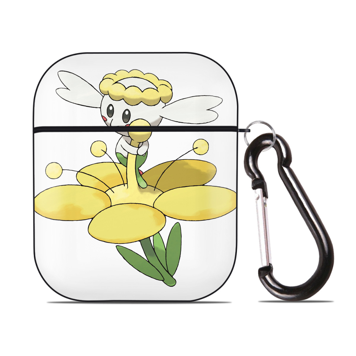 （画像用） ポケットモンスター Pokémon AirPods 第2世代保護ケース ハードシェル ブラック 耐衝撃・防指紋・カラビナ付き