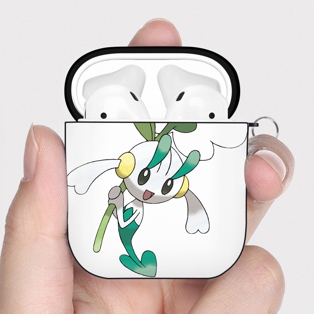 （画像用） ポケットモンスター Pokémon AirPods 第2世代保護ケース ハードシェル ブラック 耐衝撃・防指紋・カラビナ付き