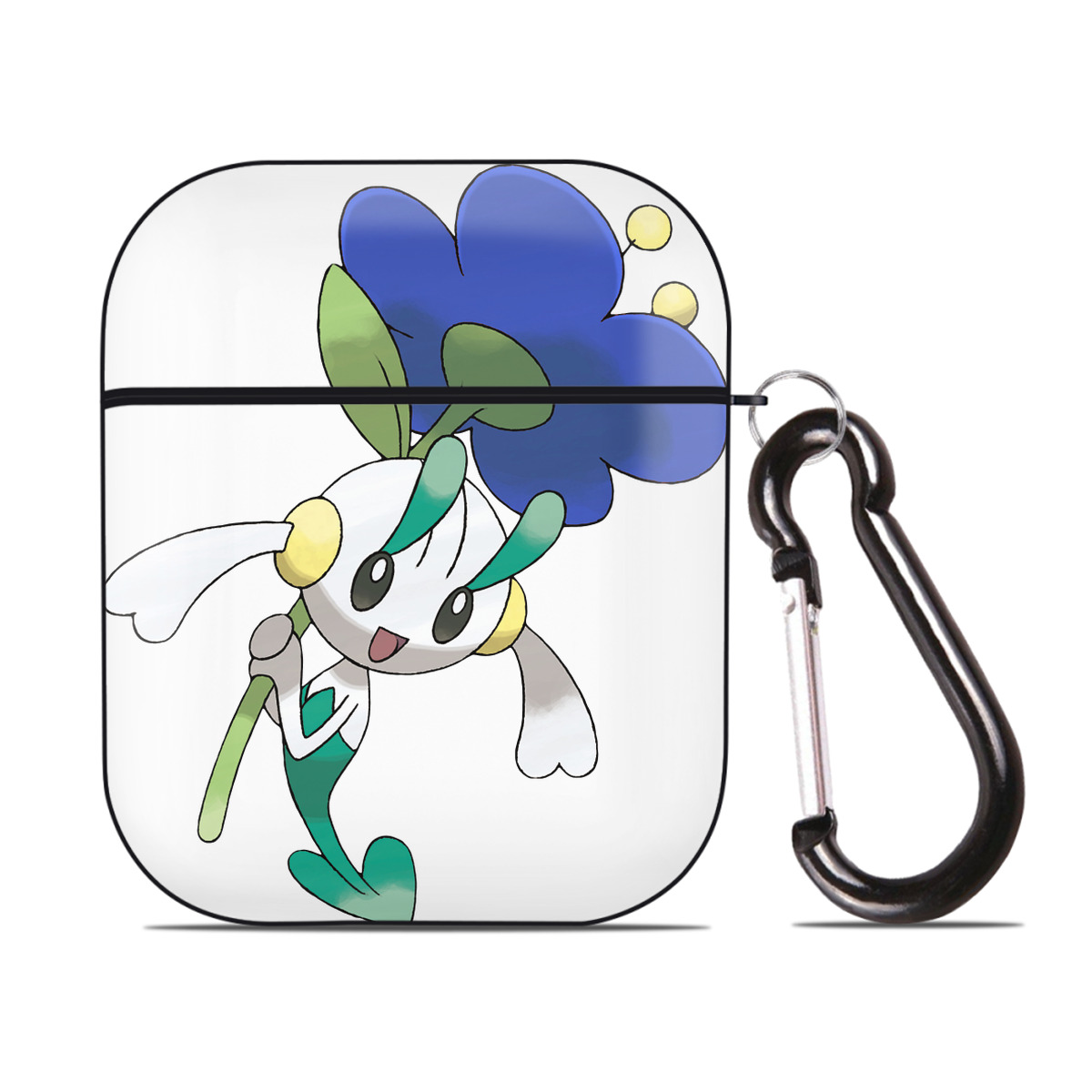 （画像用） ポケットモンスター Pokémon AirPods 第2世代保護ケース ハードシェル ブラック 耐衝撃・防指紋・カラビナ付き