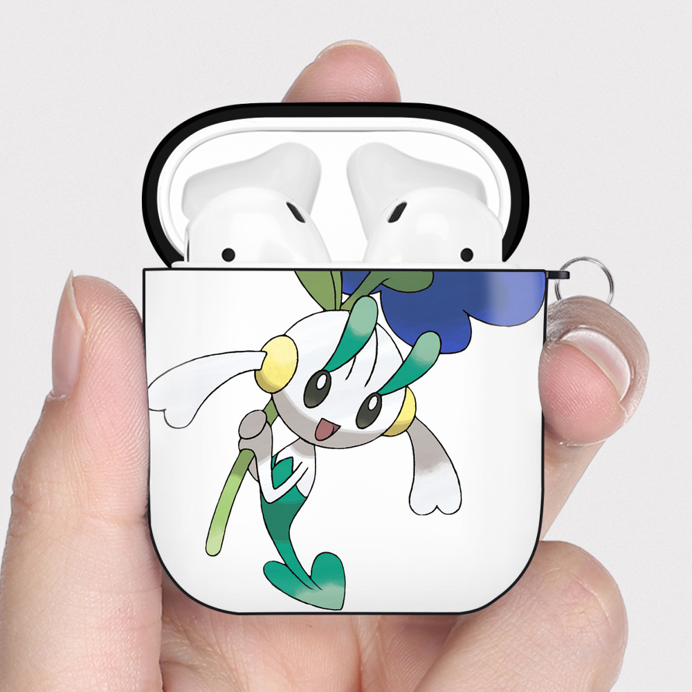 （画像用） ポケットモンスター Pokémon AirPods 第2世代保護ケース ハードシェル ブラック 耐衝撃・防指紋・カラビナ付き