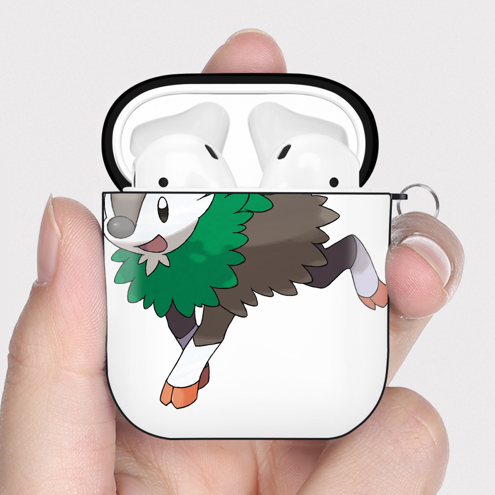 （画像用） ポケットモンスター Pokémon AirPods 第2世代保護ケース ハードシェル ブラック 耐衝撃・防指紋・カラビナ付き