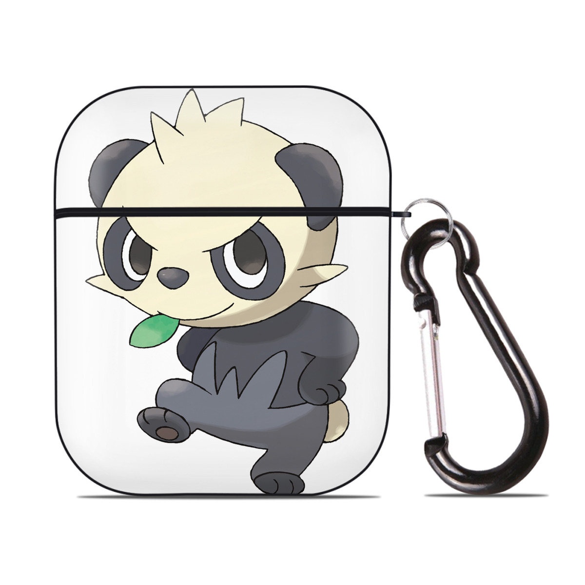 （画像用） ポケットモンスター Pokémon AirPods 第2世代保護ケース ハードシェル ブラック 耐衝撃・防指紋・カラビナ付き