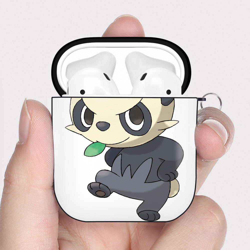 （画像用） ポケットモンスター Pokémon AirPods 第2世代保護ケース ハードシェル ブラック 耐衝撃・防指紋・カラビナ付き