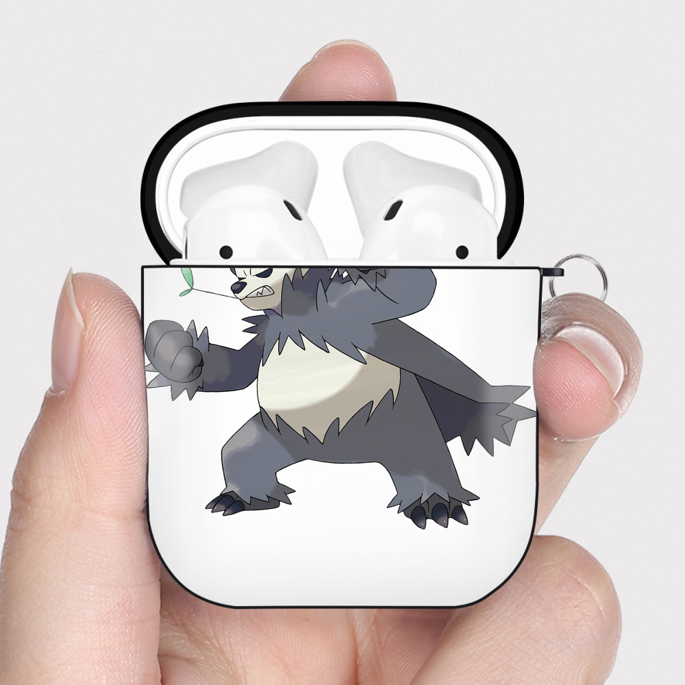 （画像用） ポケットモンスター Pokémon AirPods 第2世代保護ケース ハードシェル ブラック 耐衝撃・防指紋・カラビナ付き