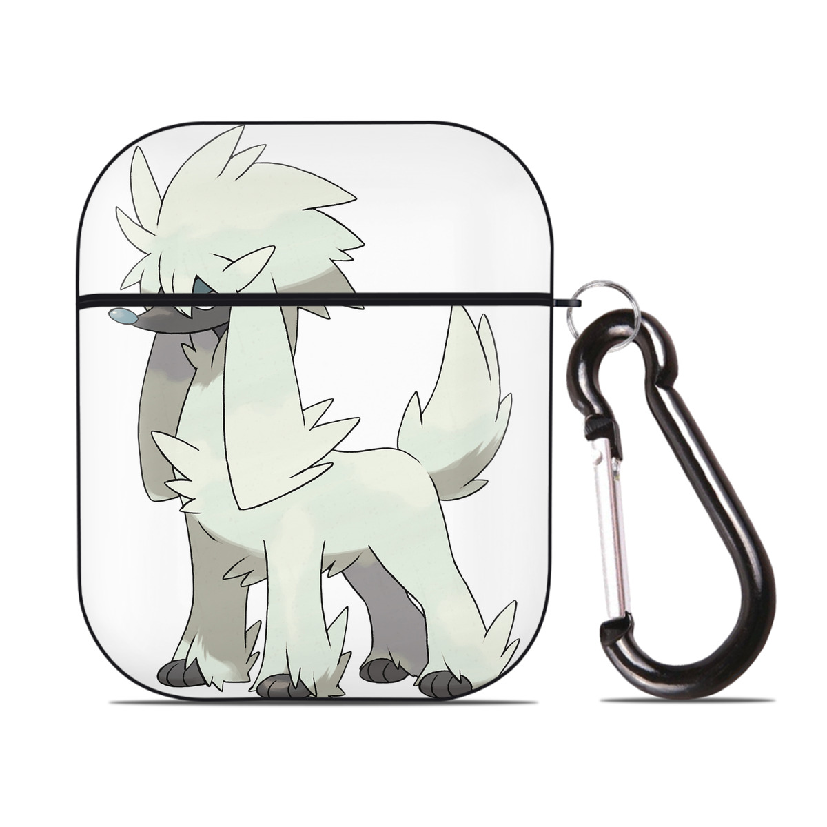 （画像用） ポケットモンスター Pokémon AirPods 第2世代保護ケース ハードシェル ブラック 耐衝撃・防指紋・カラビナ付き