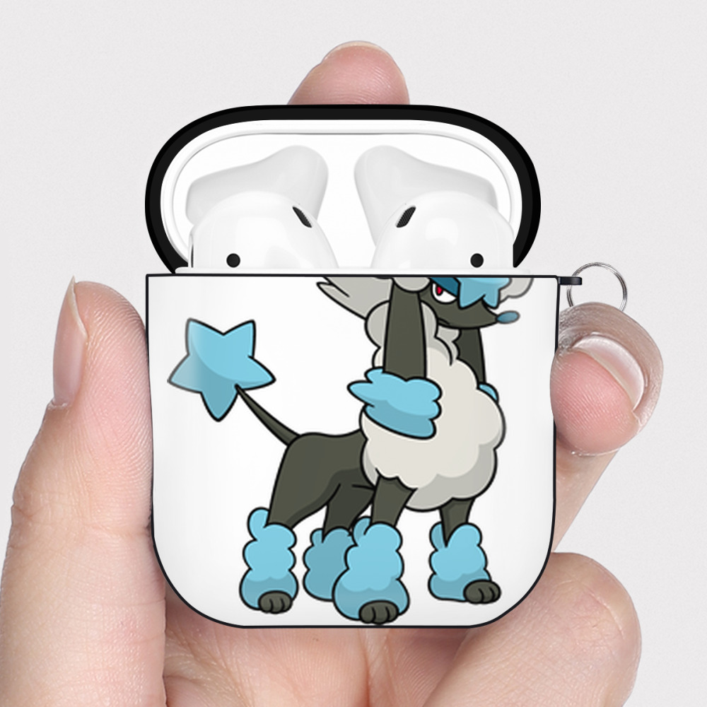 （画像用） ポケットモンスター Pokémon AirPods 第2世代保護ケース ハードシェル ブラック 耐衝撃・防指紋・カラビナ付き