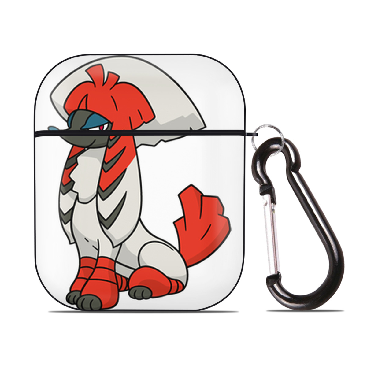 （画像用） ポケットモンスター Pokémon AirPods 第2世代保護ケース ハードシェル ブラック 耐衝撃・防指紋・カラビナ付き