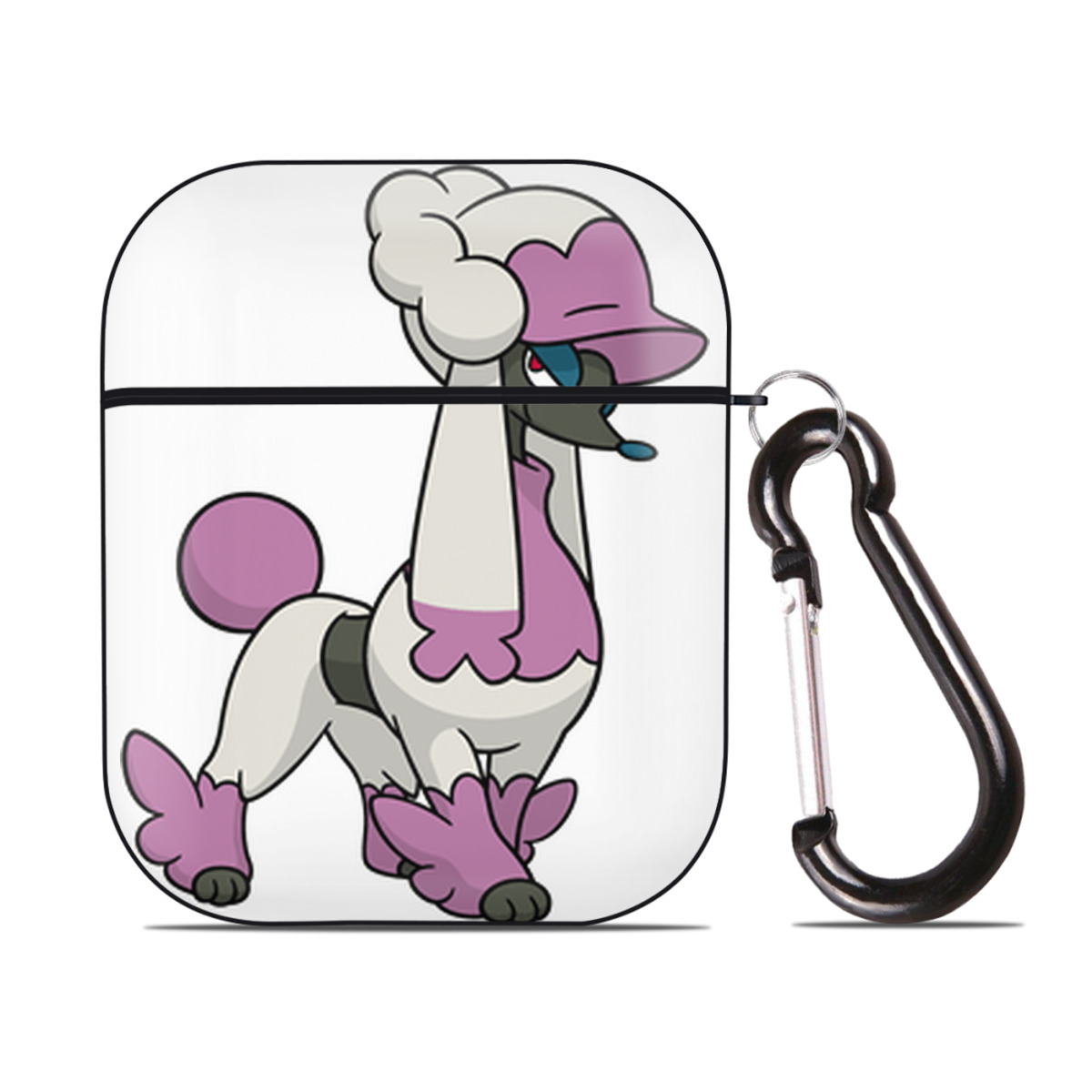 （画像用） ポケットモンスター Pokémon AirPods 第2世代保護ケース ハードシェル ブラック 耐衝撃・防指紋・カラビナ付き