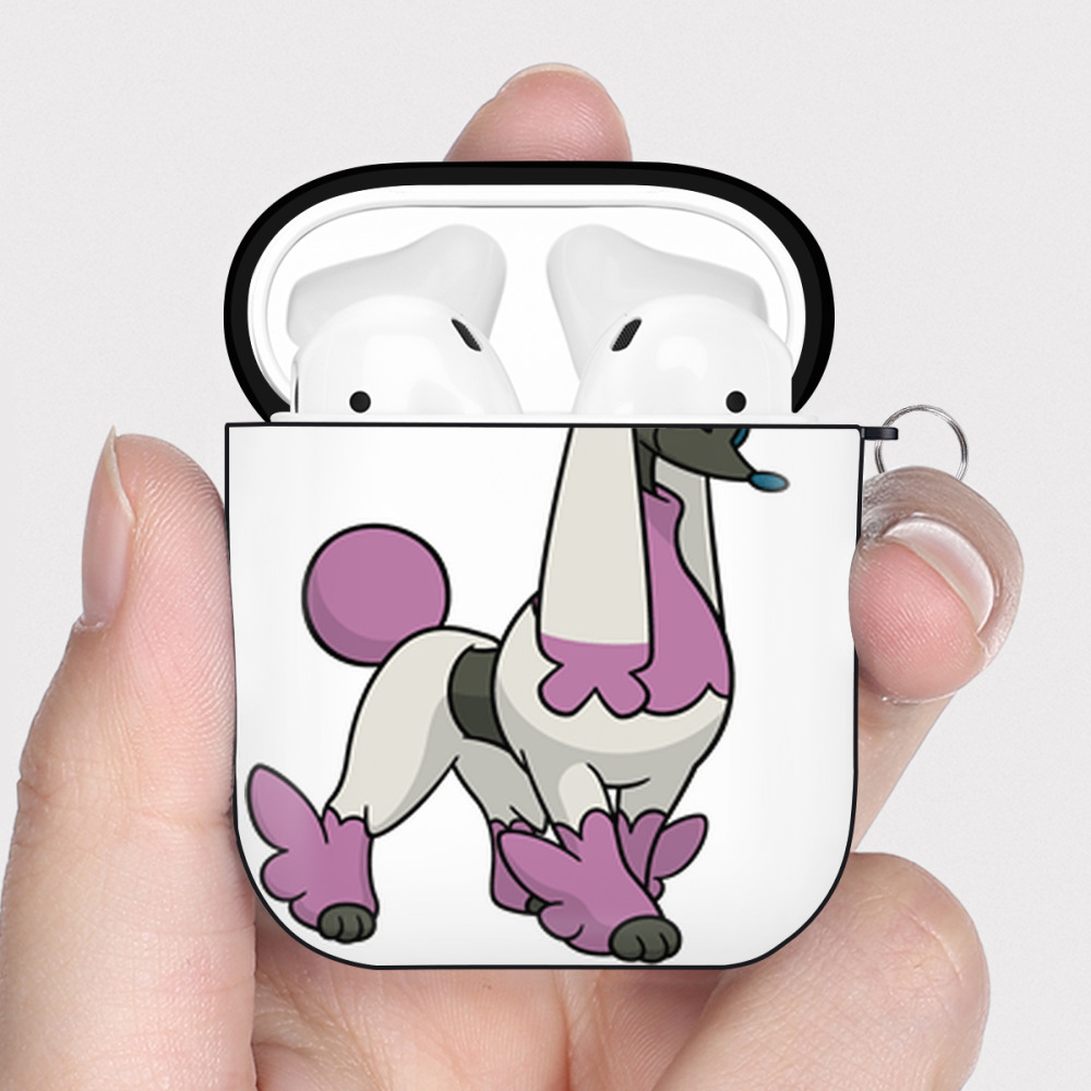 （画像用） ポケットモンスター Pokémon AirPods 第2世代保護ケース ハードシェル ブラック 耐衝撃・防指紋・カラビナ付き