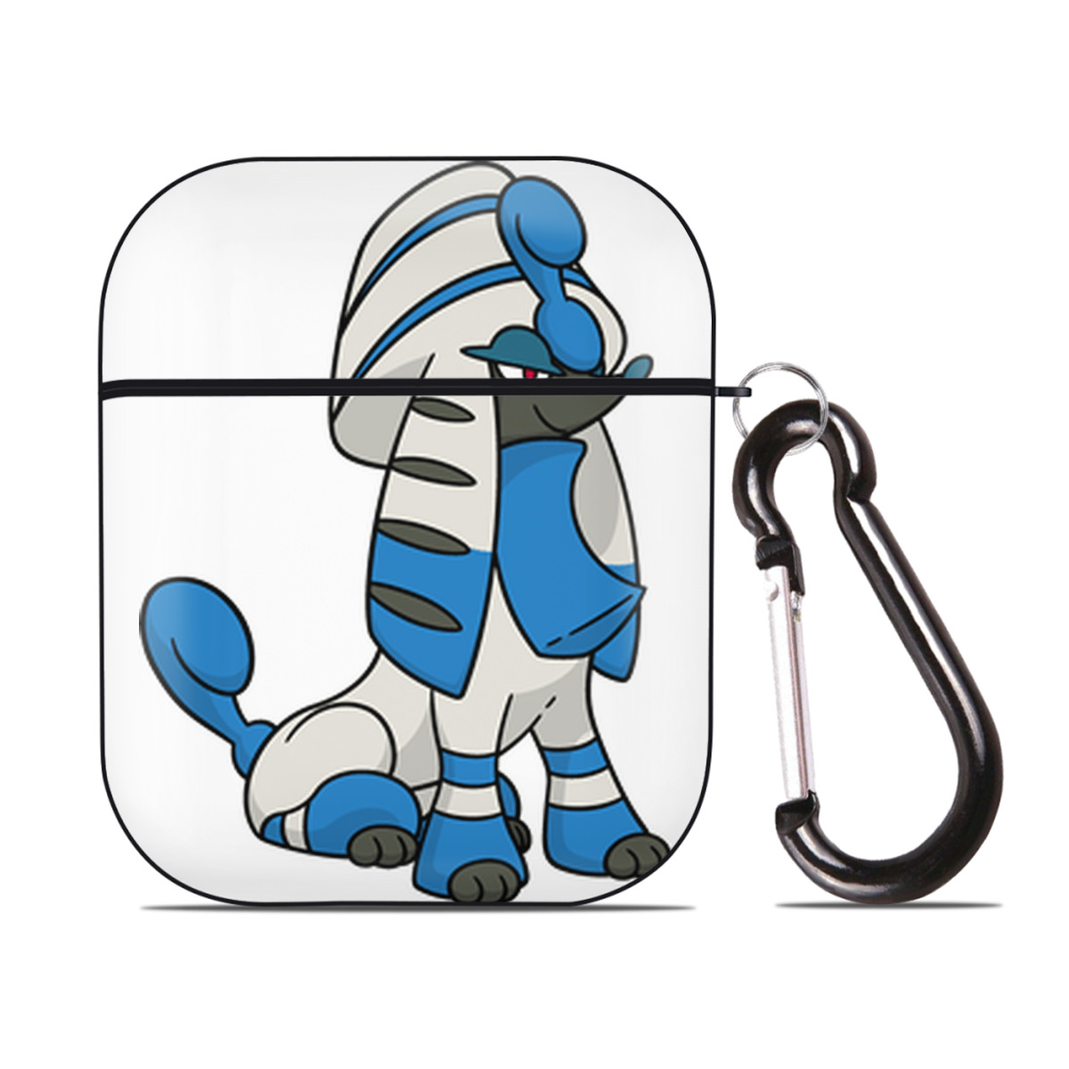 （画像用） ポケットモンスター Pokémon AirPods 第2世代保護ケース ハードシェル ブラック 耐衝撃・防指紋・カラビナ付き