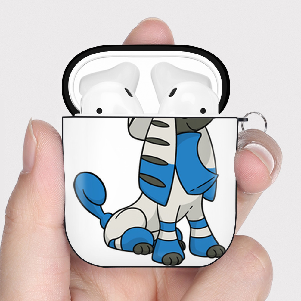 （画像用） ポケットモンスター Pokémon AirPods 第2世代保護ケース ハードシェル ブラック 耐衝撃・防指紋・カラビナ付き