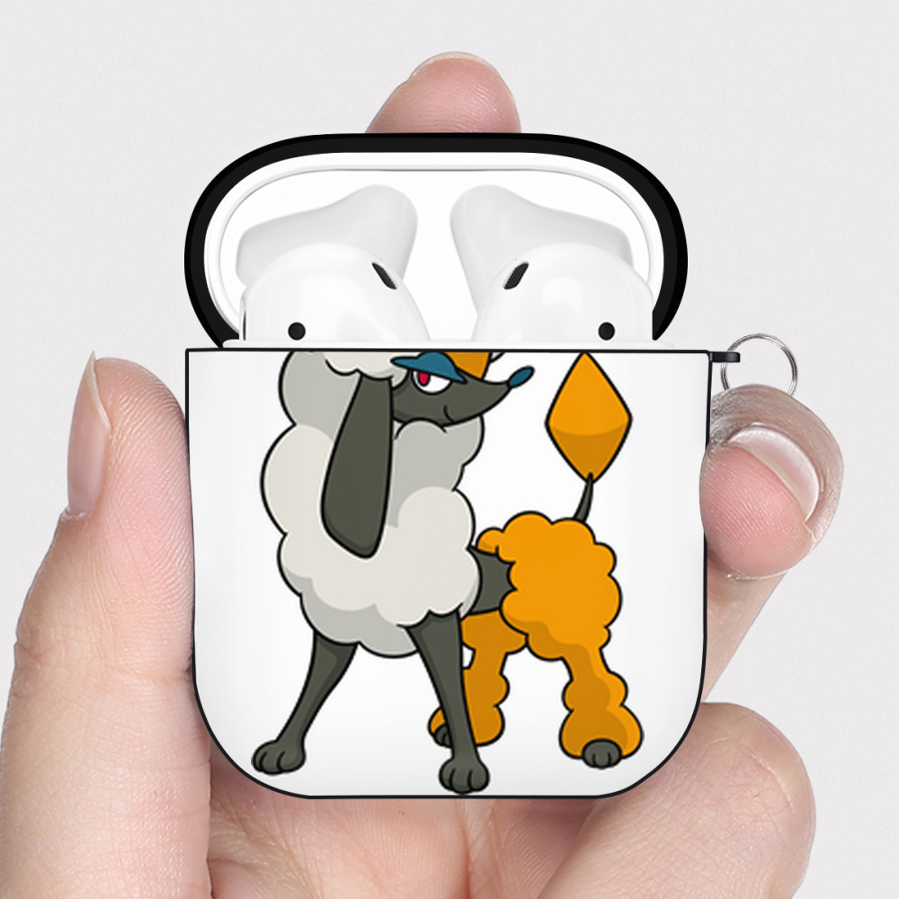 （画像用） ポケットモンスター Pokémon AirPods 第2世代保護ケース ハードシェル ブラック 耐衝撃・防指紋・カラビナ付き