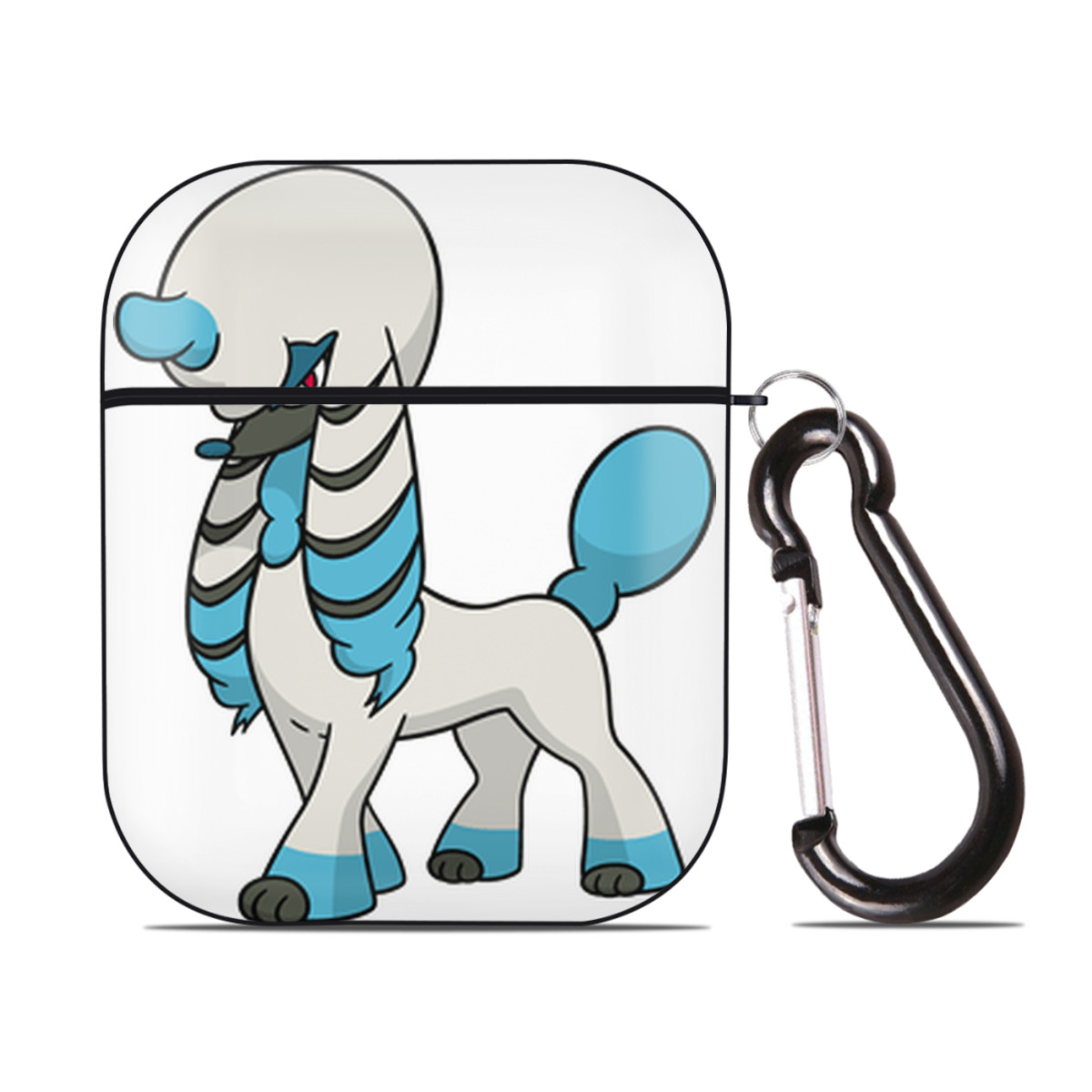 （画像用） ポケットモンスター Pokémon AirPods 第2世代保護ケース ハードシェル ブラック 耐衝撃・防指紋・カラビナ付き