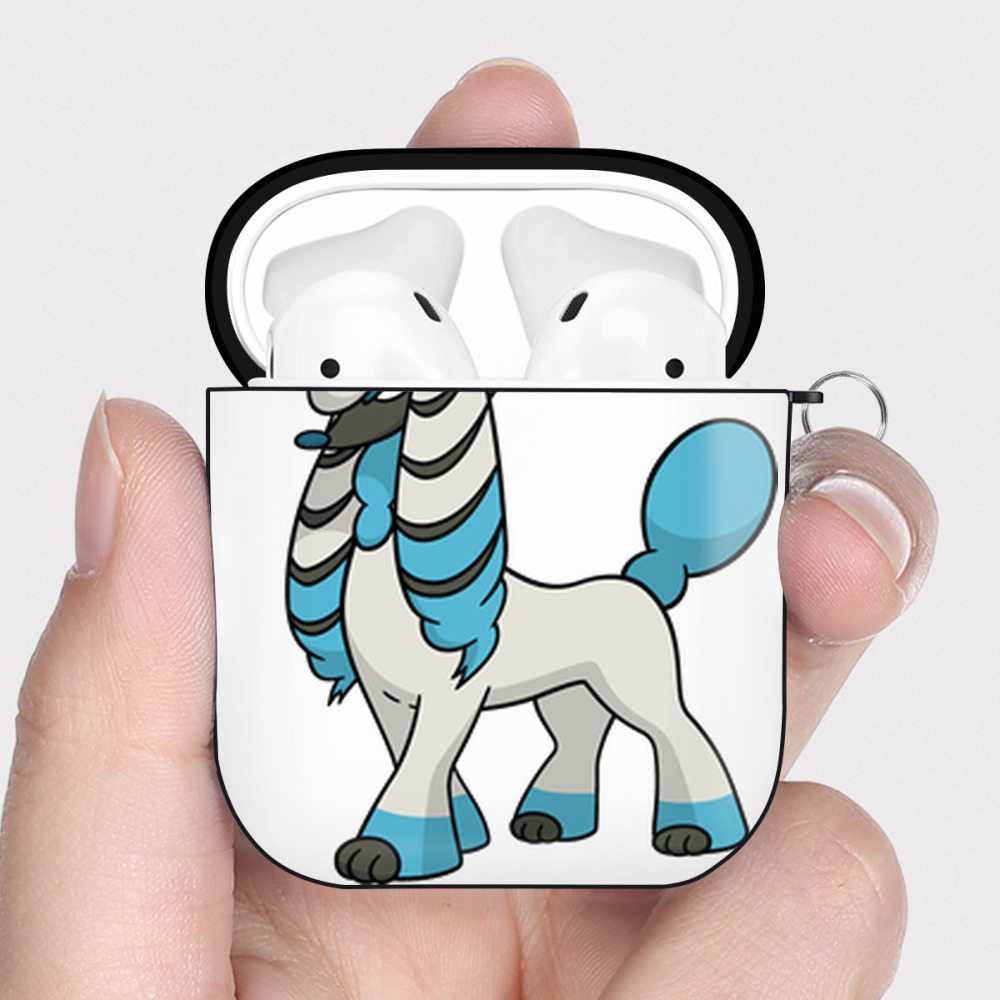 （画像用） ポケットモンスター Pokémon AirPods 第2世代保護ケース ハードシェル ブラック 耐衝撃・防指紋・カラビナ付き