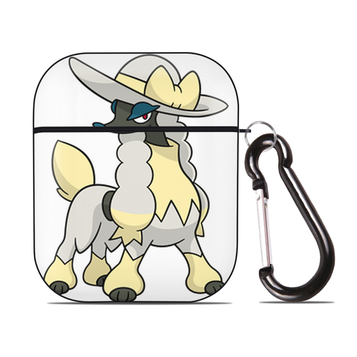 （画像用） ポケットモンスター Pokémon AirPods 第2世代保護ケース ハードシェル ブラック 耐衝撃・防指紋・カラビナ付き