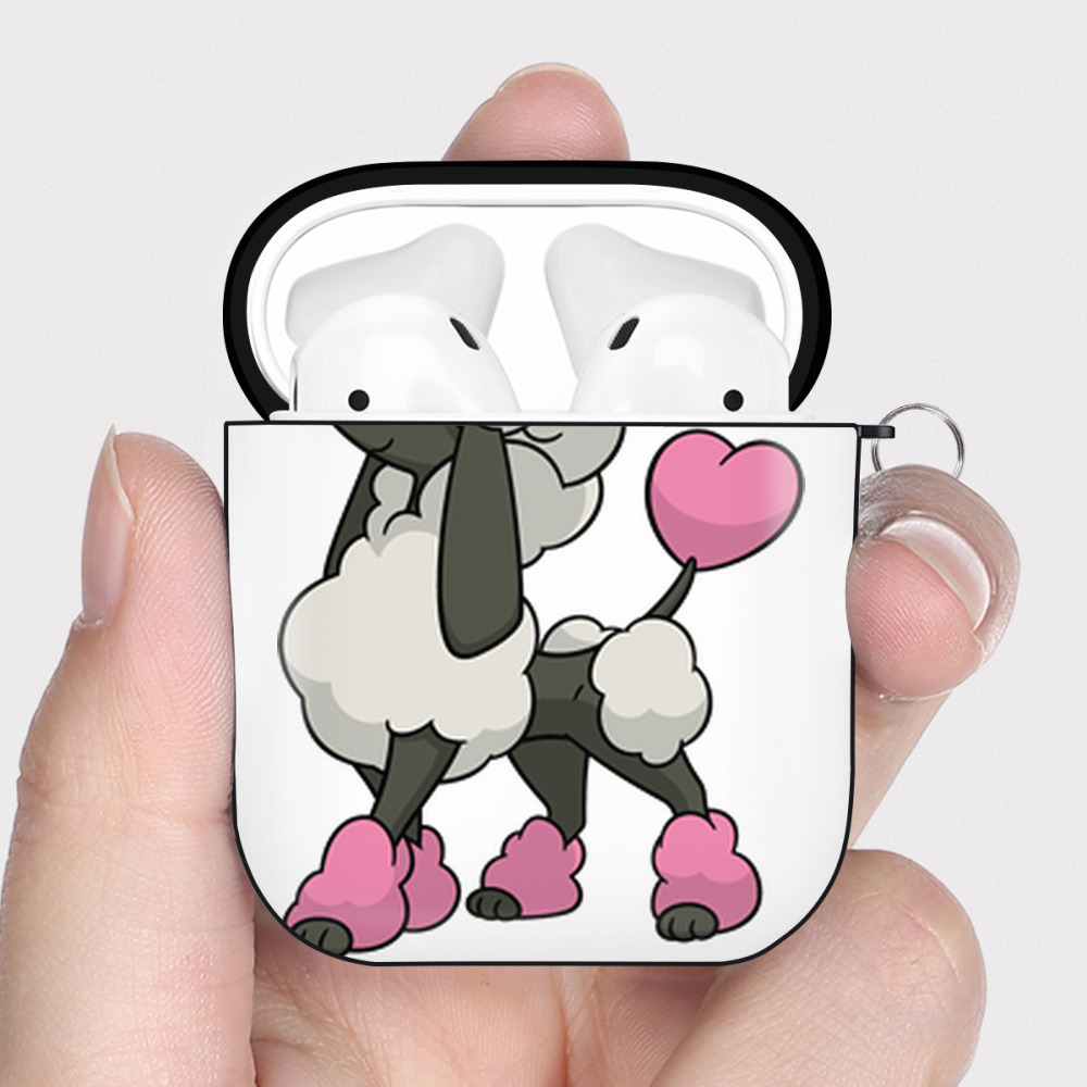 （画像用） ポケットモンスター Pokémon AirPods 第2世代保護ケース ハードシェル ブラック 耐衝撃・防指紋・カラビナ付き