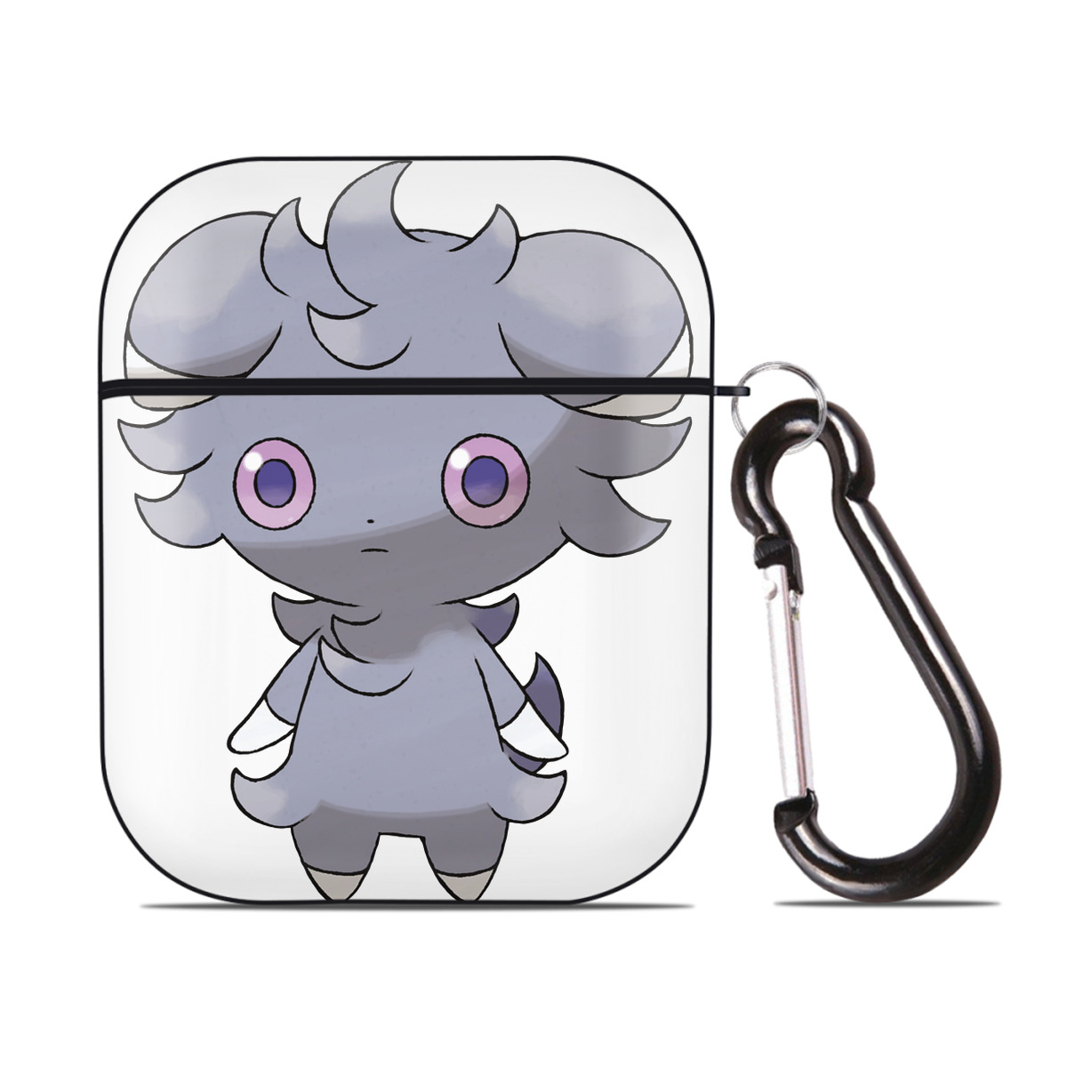 （画像用） ポケットモンスター Pokémon AirPods 第2世代保護ケース ハードシェル ブラック 耐衝撃・防指紋・カラビナ付き