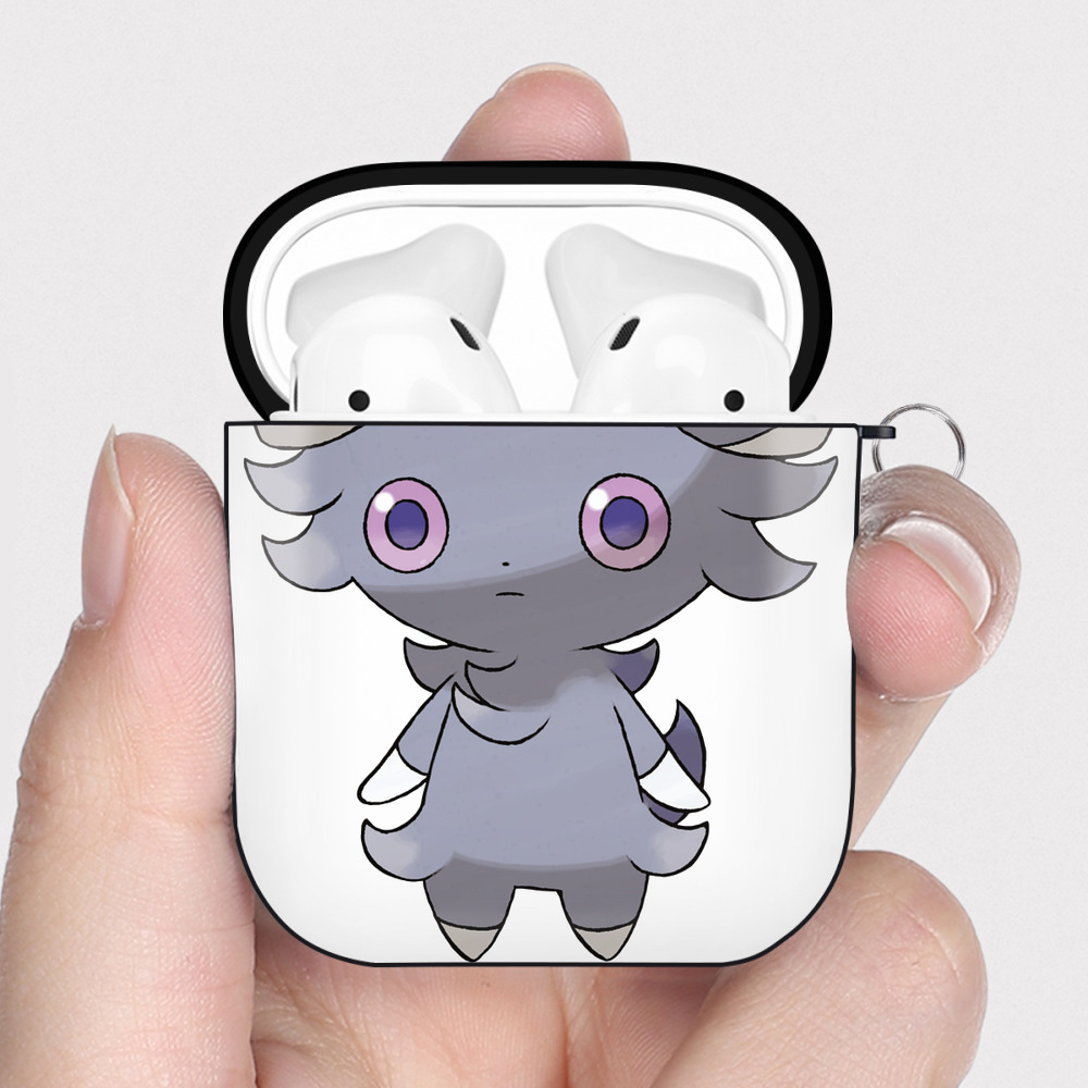 （画像用） ポケットモンスター Pokémon AirPods 第2世代保護ケース ハードシェル ブラック 耐衝撃・防指紋・カラビナ付き
