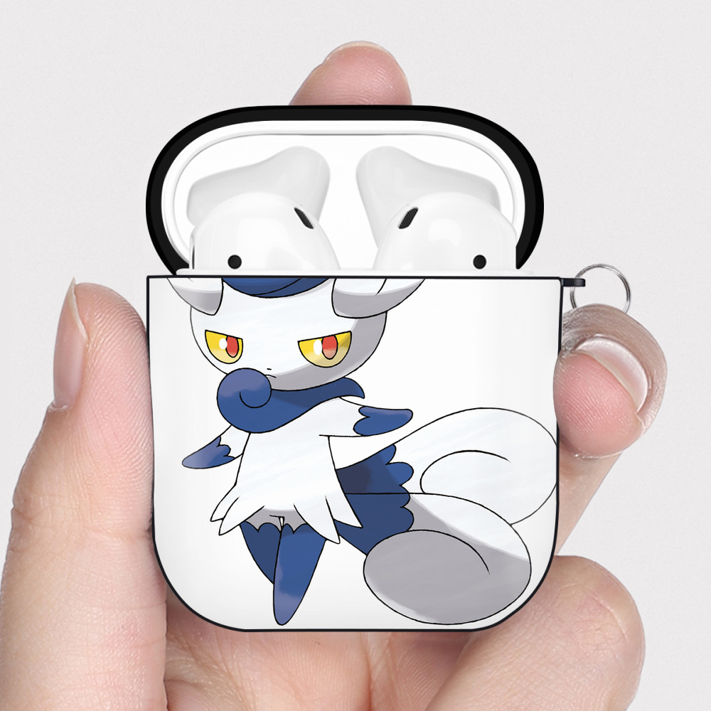 （画像用） ポケットモンスター Pokémon AirPods 第2世代保護ケース ハードシェル ブラック 耐衝撃・防指紋・カラビナ付き