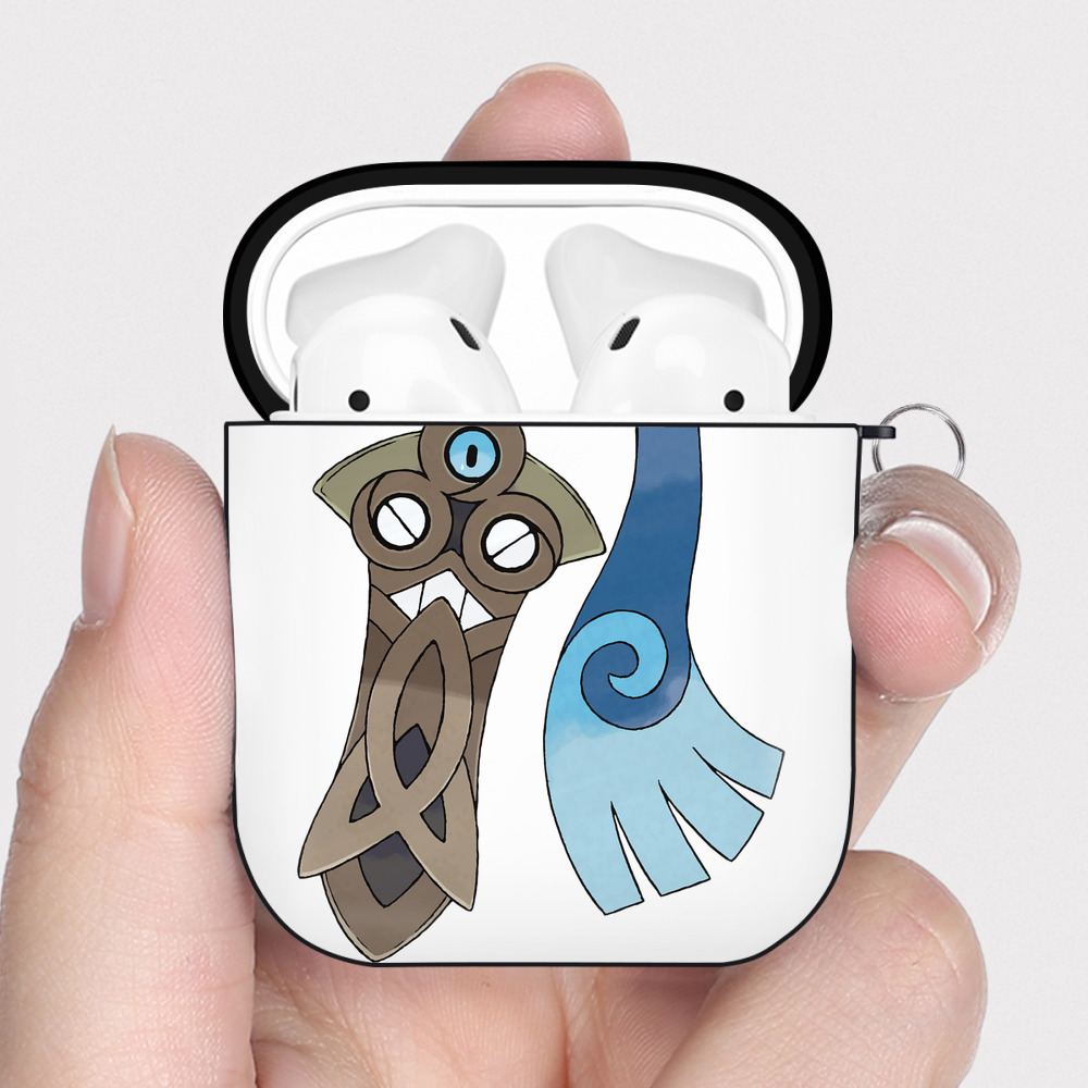 （画像用） ポケットモンスター Pokémon AirPods 第2世代保護ケース ハードシェル ブラック 耐衝撃・防指紋・カラビナ付き