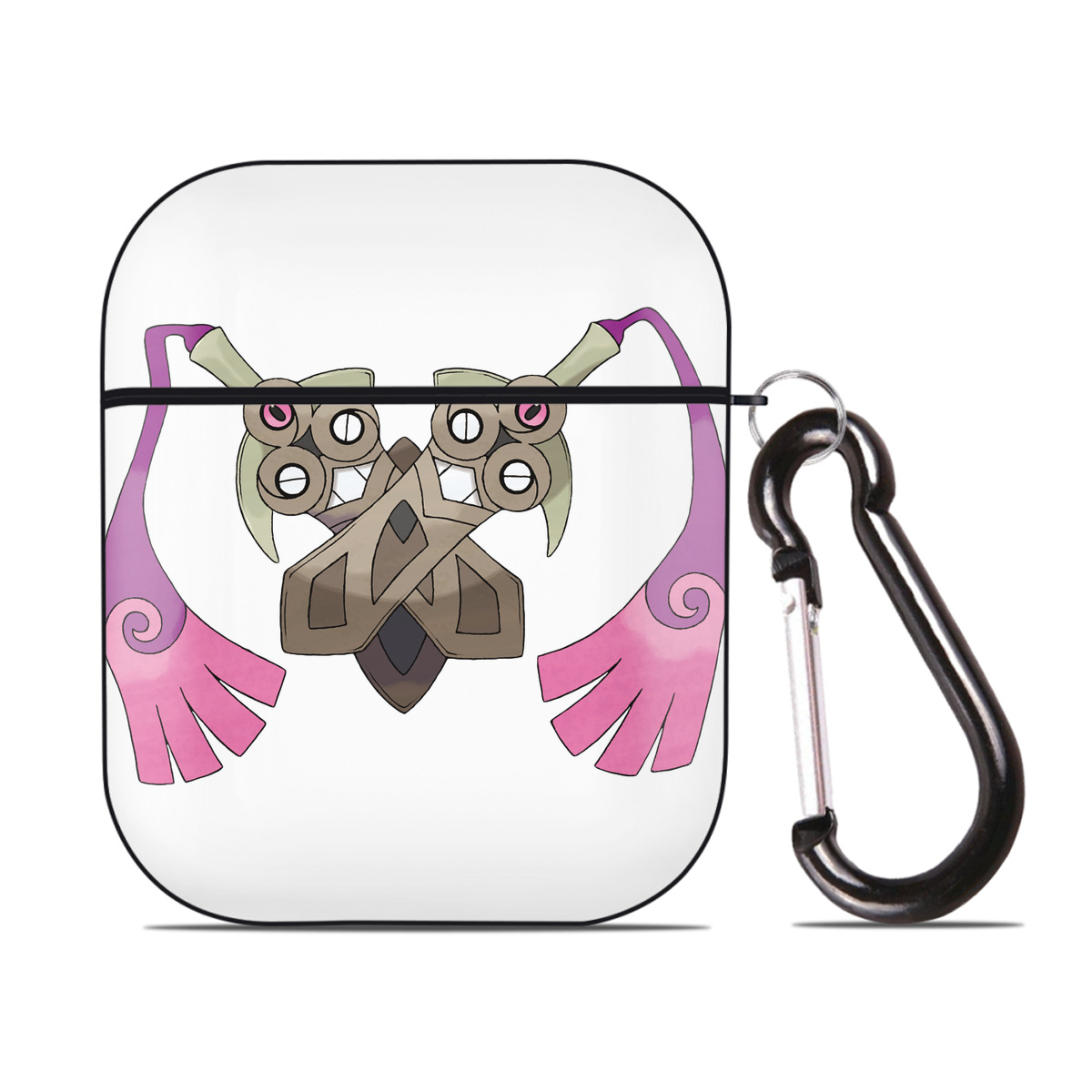 （画像用） ポケットモンスター Pokémon AirPods 第2世代保護ケース ハードシェル ブラック 耐衝撃・防指紋・カラビナ付き