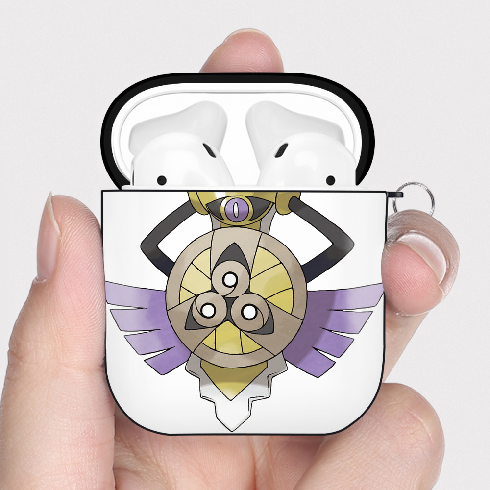 （画像用） ポケットモンスター Pokémon AirPods 第2世代保護ケース ハードシェル ブラック 耐衝撃・防指紋・カラビナ付き