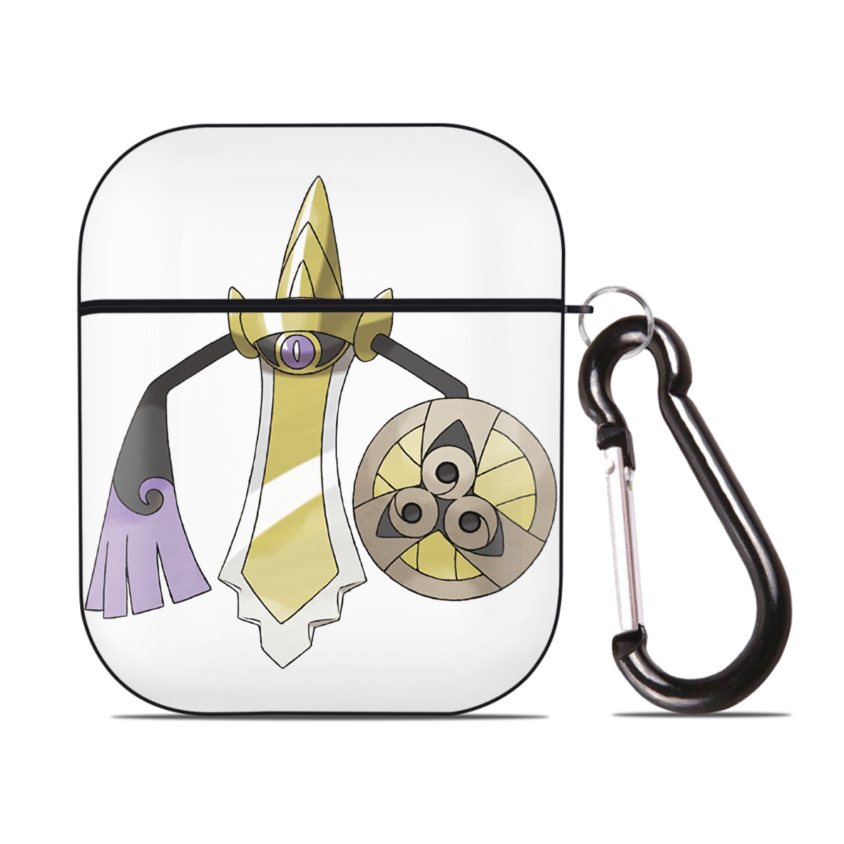 （画像用） ポケットモンスター Pokémon AirPods 第2世代保護ケース ハードシェル ブラック 耐衝撃・防指紋・カラビナ付き