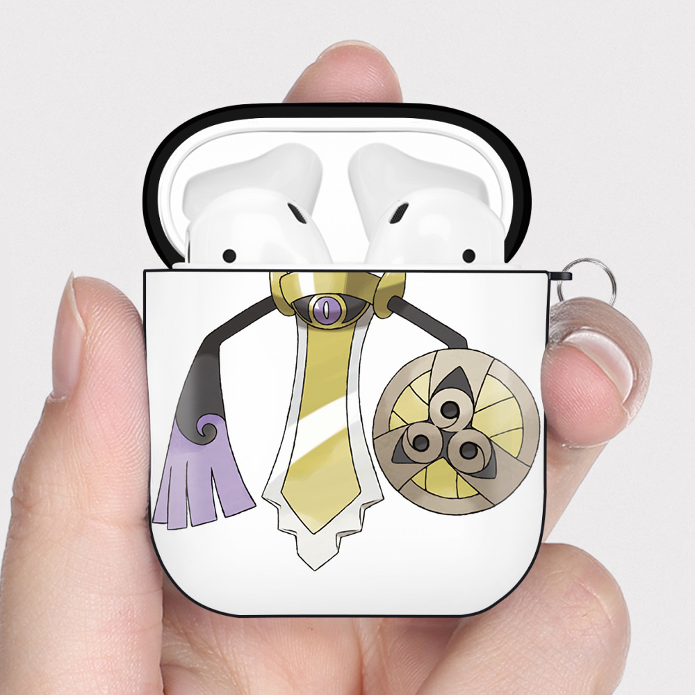 （画像用） ポケットモンスター Pokémon AirPods 第2世代保護ケース ハードシェル ブラック 耐衝撃・防指紋・カラビナ付き