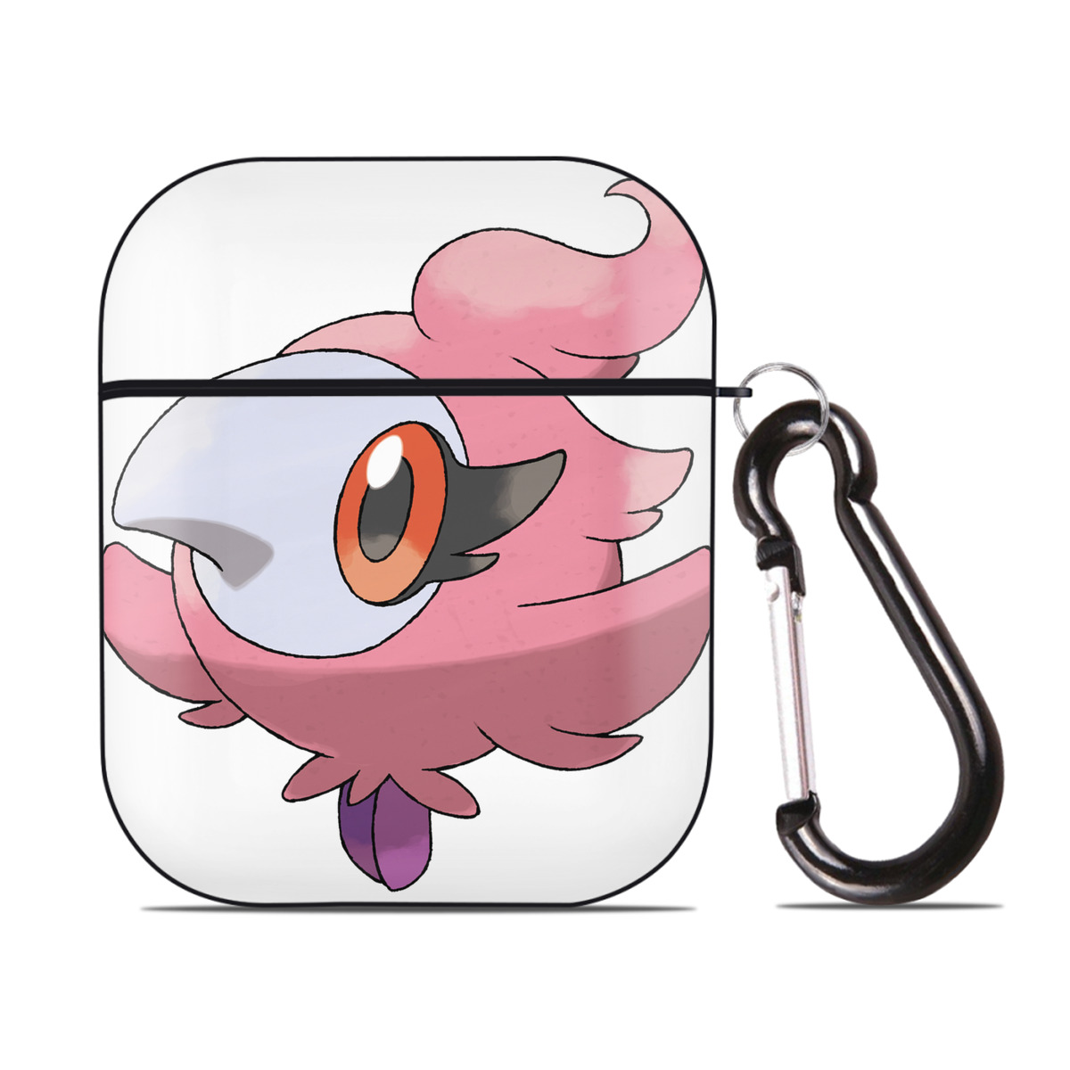 （画像用） ポケットモンスター Pokémon AirPods 第2世代保護ケース ハードシェル ブラック 耐衝撃・防指紋・カラビナ付き