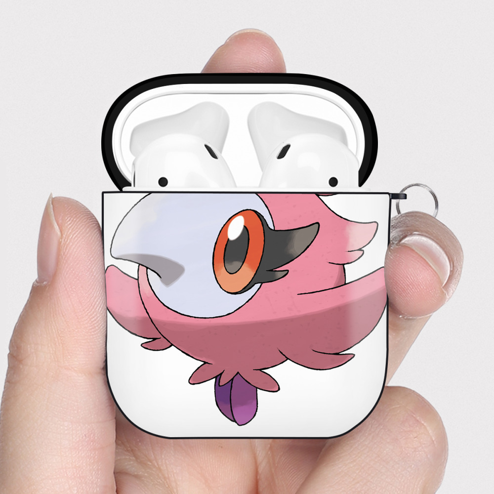 （画像用） ポケットモンスター Pokémon AirPods 第2世代保護ケース ハードシェル ブラック 耐衝撃・防指紋・カラビナ付き