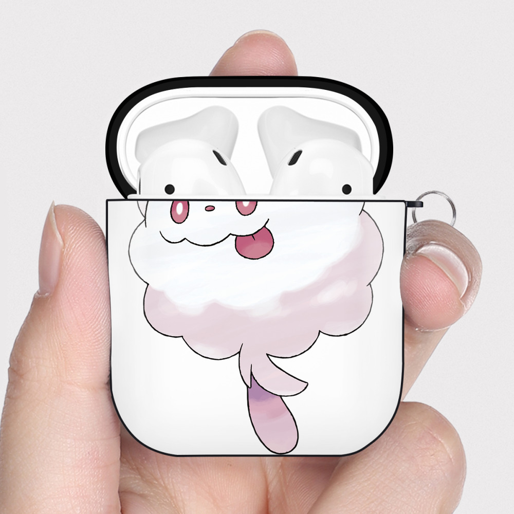 （画像用） ポケットモンスター Pokémon AirPods 第2世代保護ケース ハードシェル ブラック 耐衝撃・防指紋・カラビナ付き