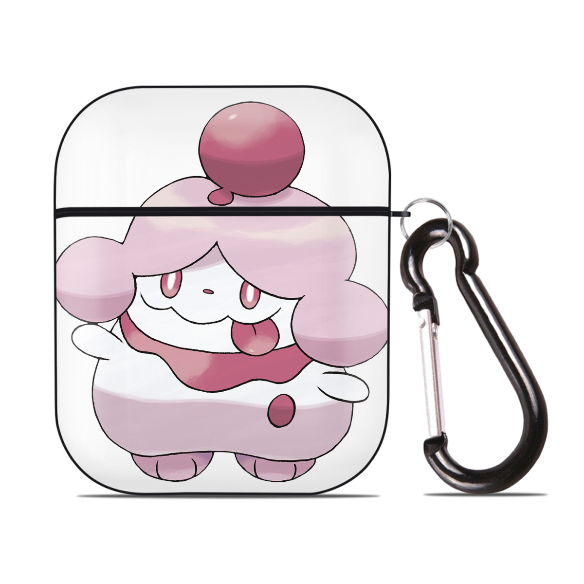 （画像用） ポケットモンスター Pokémon AirPods 第2世代保護ケース ハードシェル ブラック 耐衝撃・防指紋・カラビナ付き