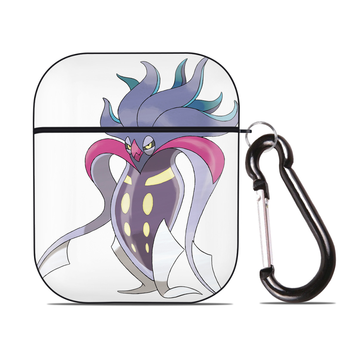 （画像用） ポケットモンスター Pokémon AirPods 第2世代保護ケース ハードシェル ブラック 耐衝撃・防指紋・カラビナ付き