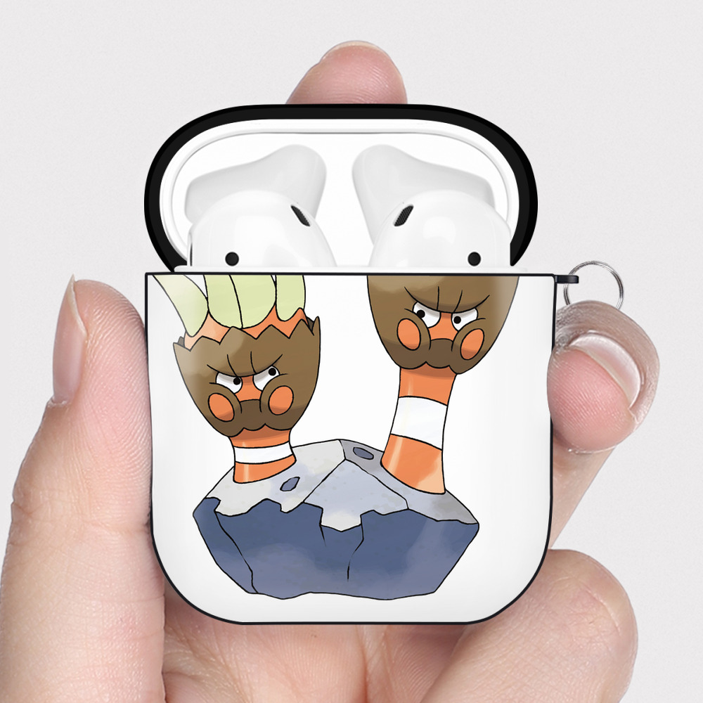 （画像用） ポケットモンスター Pokémon AirPods 第2世代保護ケース ハードシェル ブラック 耐衝撃・防指紋・カラビナ付き