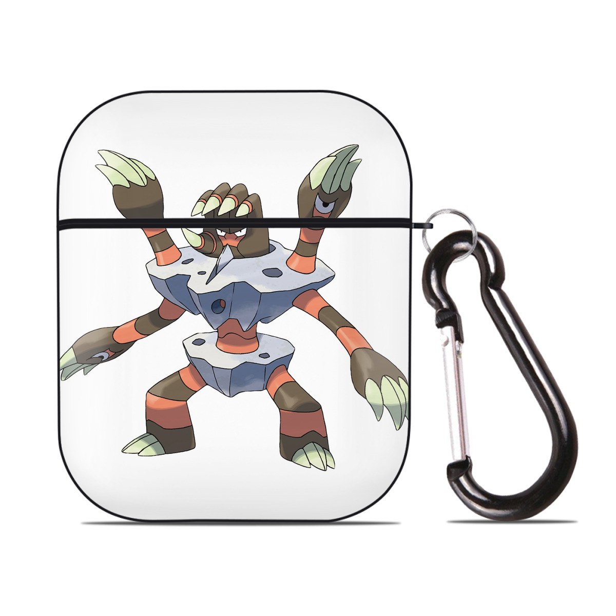 （画像用） ポケットモンスター Pokémon AirPods 第2世代保護ケース ハードシェル ブラック 耐衝撃・防指紋・カラビナ付き