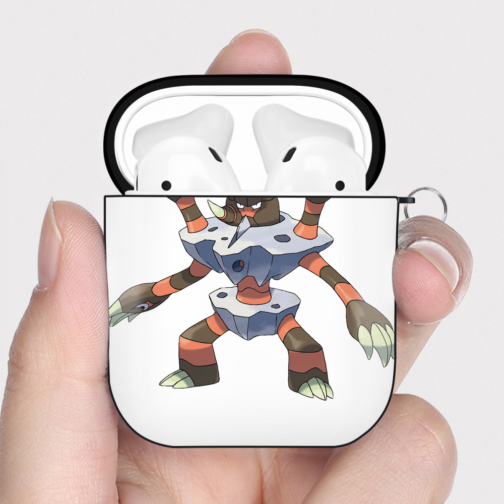 （画像用） ポケットモンスター Pokémon AirPods 第2世代保護ケース ハードシェル ブラック 耐衝撃・防指紋・カラビナ付き