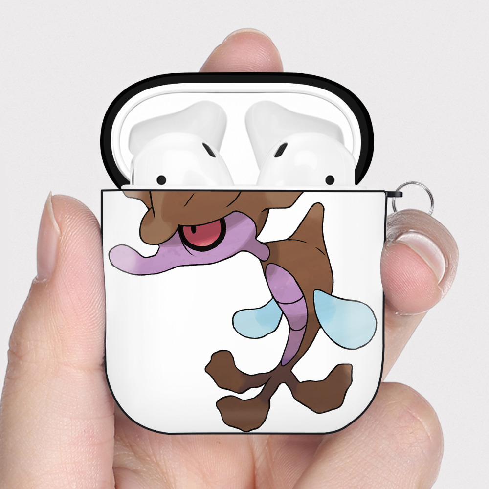 （画像用） ポケットモンスター Pokémon AirPods 第2世代保護ケース ハードシェル ブラック 耐衝撃・防指紋・カラビナ付き