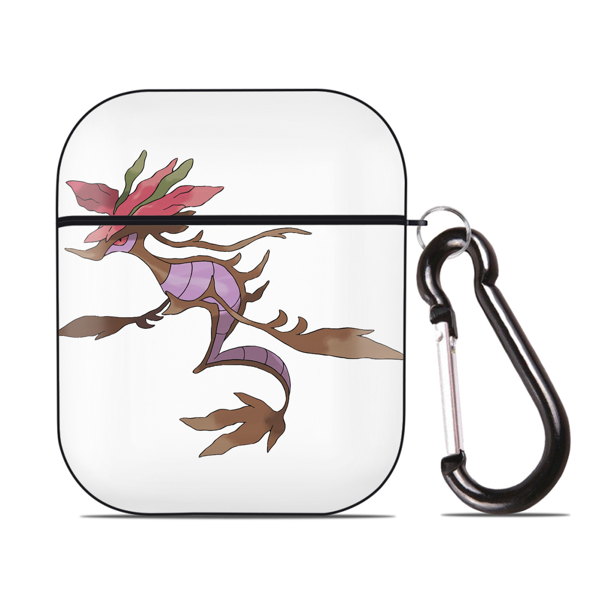 （画像用） ポケットモンスター Pokémon AirPods 第2世代保護ケース ハードシェル ブラック 耐衝撃・防指紋・カラビナ付き