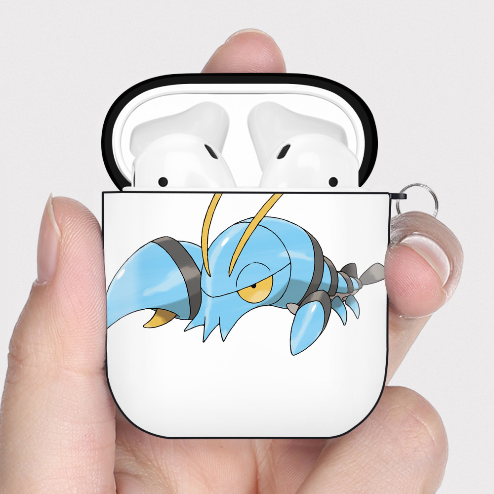 （画像用） ポケットモンスター Pokémon AirPods 第2世代保護ケース ハードシェル ブラック 耐衝撃・防指紋・カラビナ付き