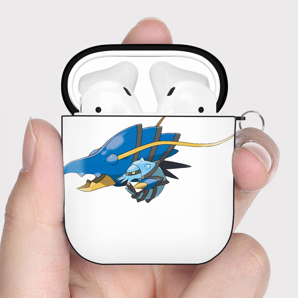 （画像用） ポケットモンスター Pokémon AirPods 第2世代保護ケース ハードシェル ブラック 耐衝撃・防指紋・カラビナ付き
