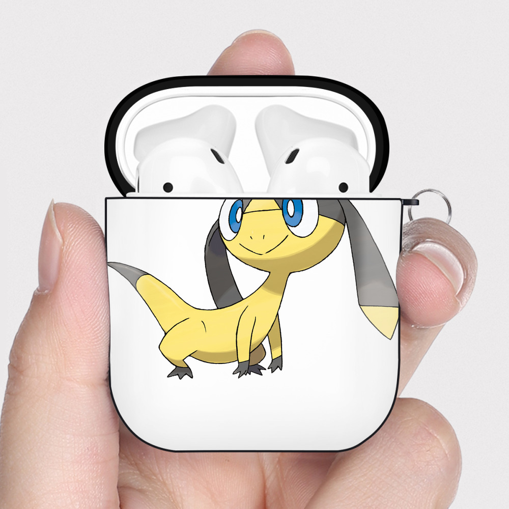 （画像用） ポケットモンスター Pokémon AirPods 第2世代保護ケース ハードシェル ブラック 耐衝撃・防指紋・カラビナ付き