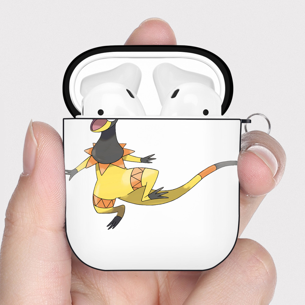 （画像用） ポケットモンスター Pokémon AirPods 第2世代保護ケース ハードシェル ブラック 耐衝撃・防指紋・カラビナ付き